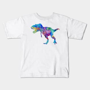 Dinosaur T-Rex Art Tyrannosaurus Rex Decor Watercolor Print Kids T-Shirt